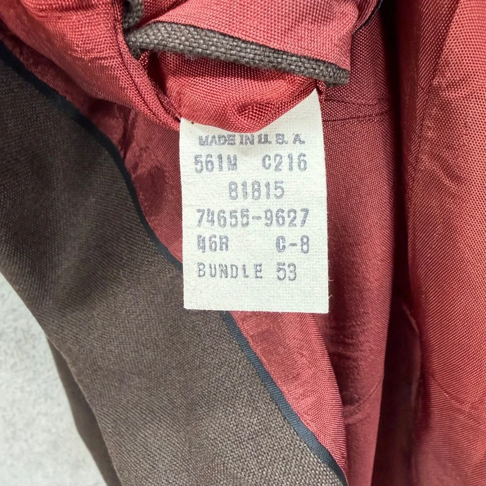 Levi Strauss &‎ Co Blazer Mens 46R Brown Business Class Suit Jacket Vintage USA